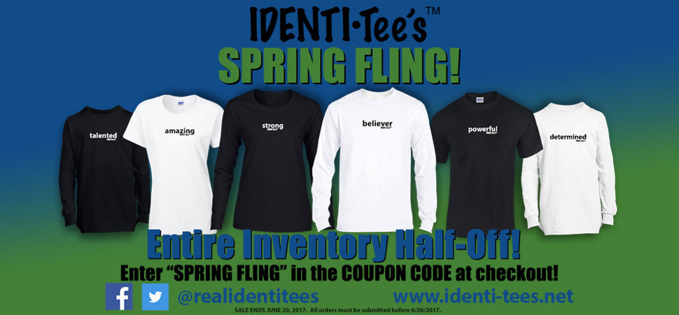 IDENTI·Tee's SPRING FLING HALF PRICE SALE